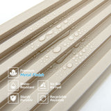 Art3d 104'' X 6.7'' Slat Wall Panel for Modern Decor, WPC Wall Paneling, Metallic Finish(Set of 8)