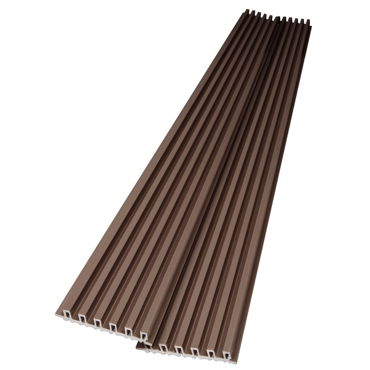 Art3d 104'' X 6.7'' Slat Wall Panel for Modern Decor, WPC Wall Paneling, Metallic Finish(Set of 8)