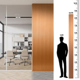 Art3d 104'' X 6.7'' Slat Wall Panel for Modern Decor, WPC Wall Paneling, Metallic Finish(Set of 8)