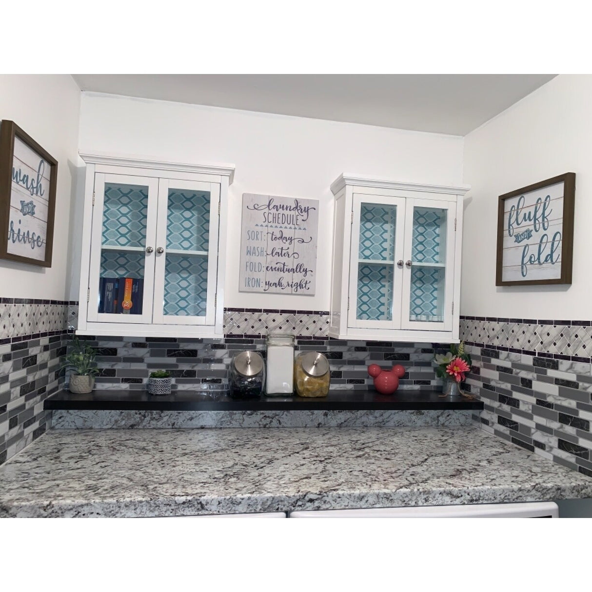 Art3d 12"x12" Peel and Stick Vinyl Backsplash Tile Marbel Grey