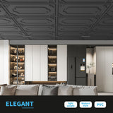 Art3d 2X4 ft PVC Lay-in Ceiling Tiles, Decorative Ceiling Tiles,12-Pack