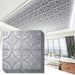 Art3d 2x2 ft. PVC Ceiling Tile, Fancy Classic Style in Argent Sliver,12 pcs