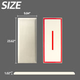 Art3d 9.84" x 23.62" Peel and Stick Headboard,Pack of 12, 3D Soundproof Wall Panels, Upholstered Wall Panel