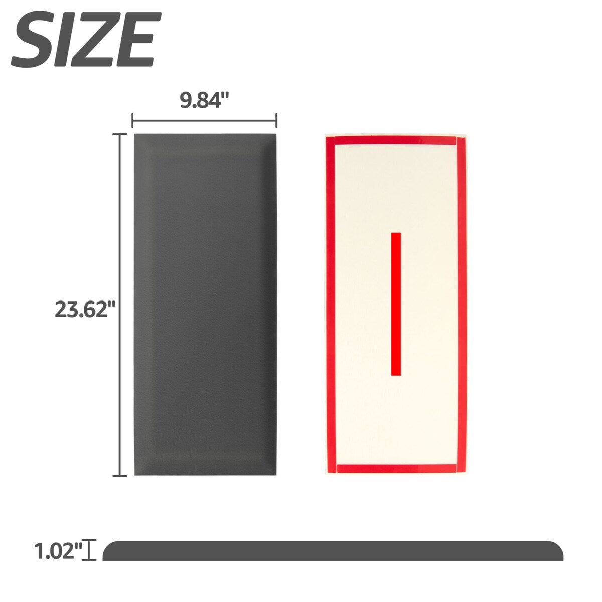 Art3d 9.84" x 23.62" Peel and Stick Headboard,Pack of 12, 3D Soundproof Wall Panels, Upholstered Wall Panel