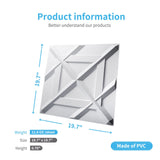 Art3d PVC 3D Wall Panel, Decorative Wall Tile12-Pack 19.7"x19.7" - N/A
