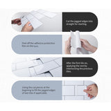 Art3d Peel and Stick Backsplash 14×12 in. Subway Tiles, Faux Ceramic Tiles (10 Tiles, Thicker Version)