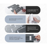 Art3d Peel and Stick Backsplash 14×12 in. Subway Tiles, Faux Ceramic Tiles (10 Tiles, Thicker Version)