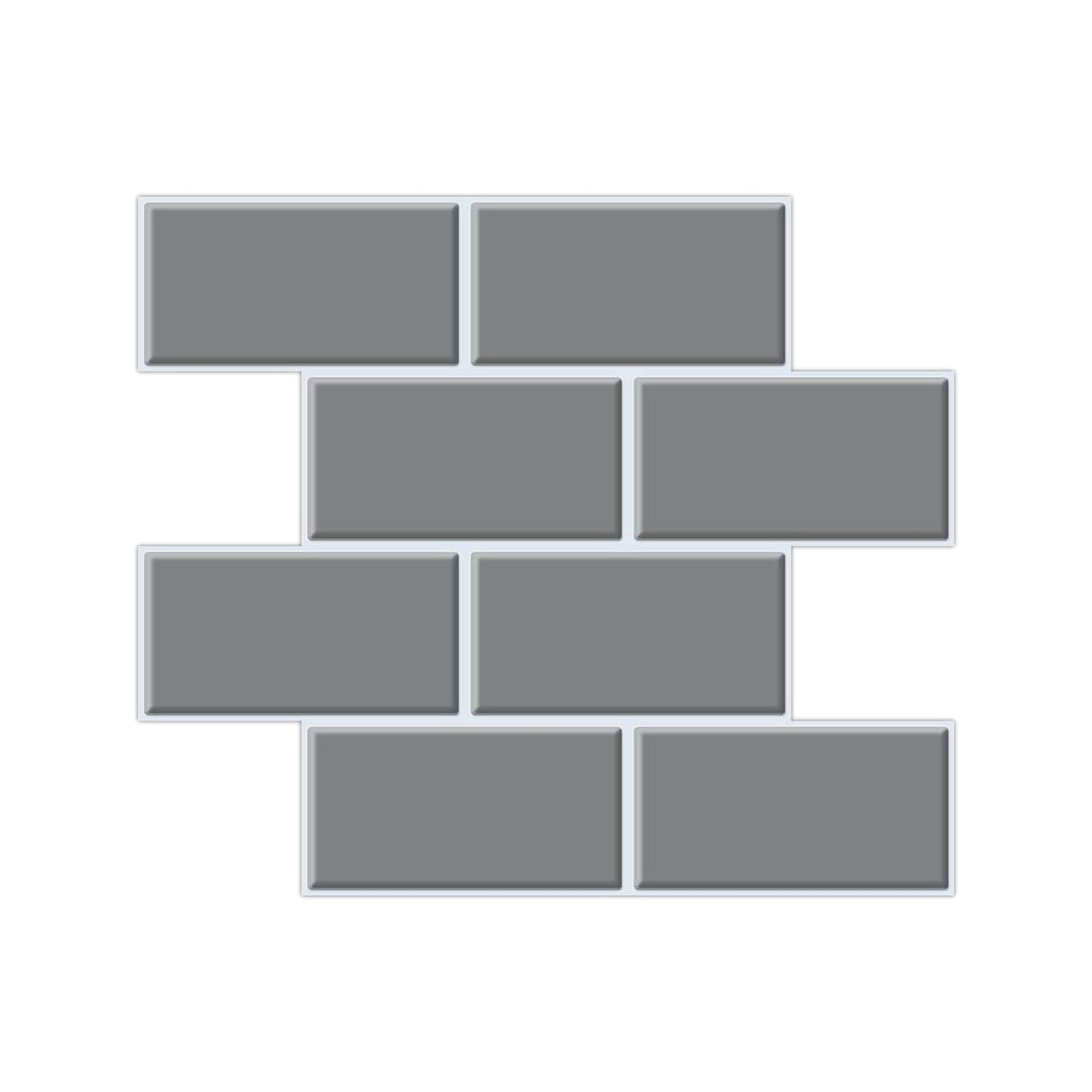 Art3d Peel and Stick Backsplash 14×12 in. Subway Tiles, Faux Ceramic Tiles (10 Tiles, Thicker Version)