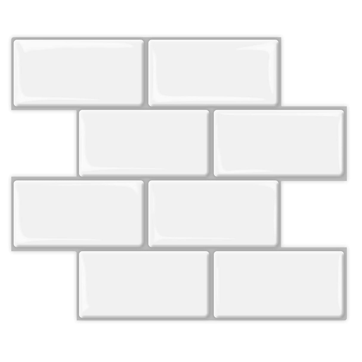 Art3d Peel and Stick Backsplash 14×12 in. Subway Tiles, Faux Ceramic Tiles (10 Tiles, Thicker Version)