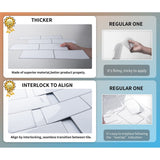 Art3d Peel and Stick Backsplash 14×12 in. Subway Tiles, Faux Ceramic Tiles (10 Tiles, Thicker Version)