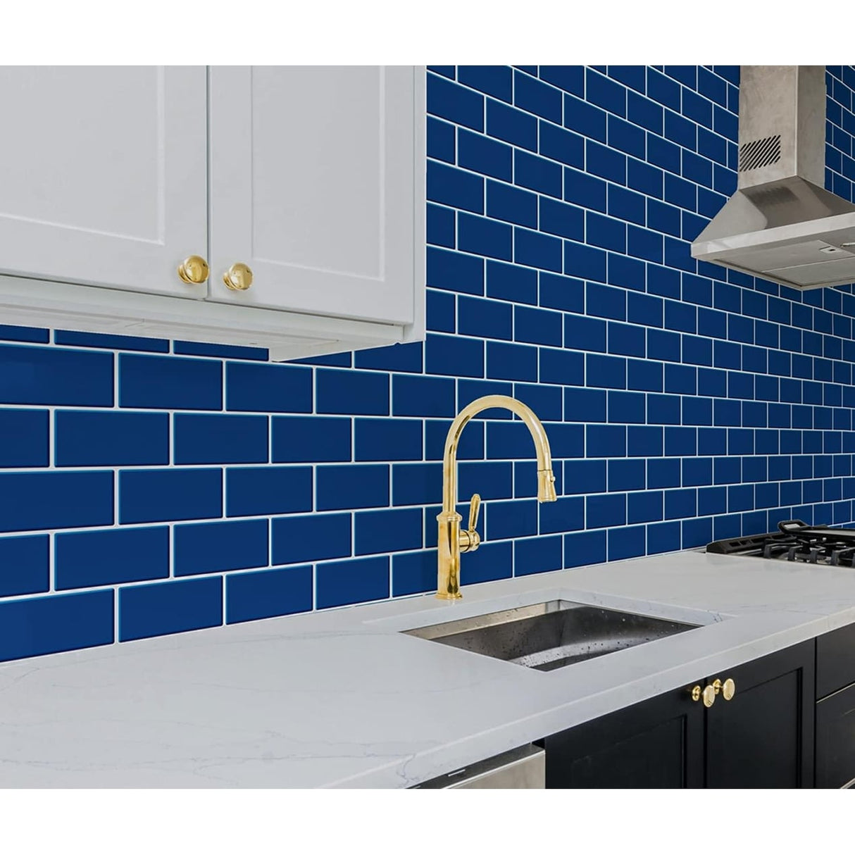 Art3d Peel and Stick Backsplash 14×12 in. Subway Tiles, Faux Ceramic Tiles (10 Tiles, Thicker Version)