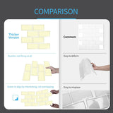 Art3d Peel and Stick Backsplash 14×12 in. Subway Tiles, Faux Ceramic Tiles (10 Tiles, Thicker Version)