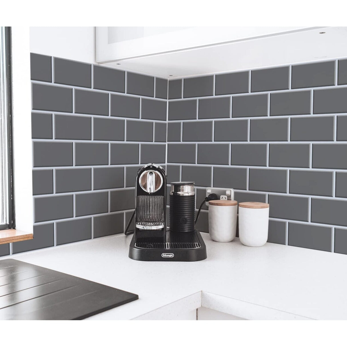 Art3d Peel and Stick Backsplash 14×12 in. Subway Tiles, Faux Ceramic Tiles (10 Tiles, Thicker Version)