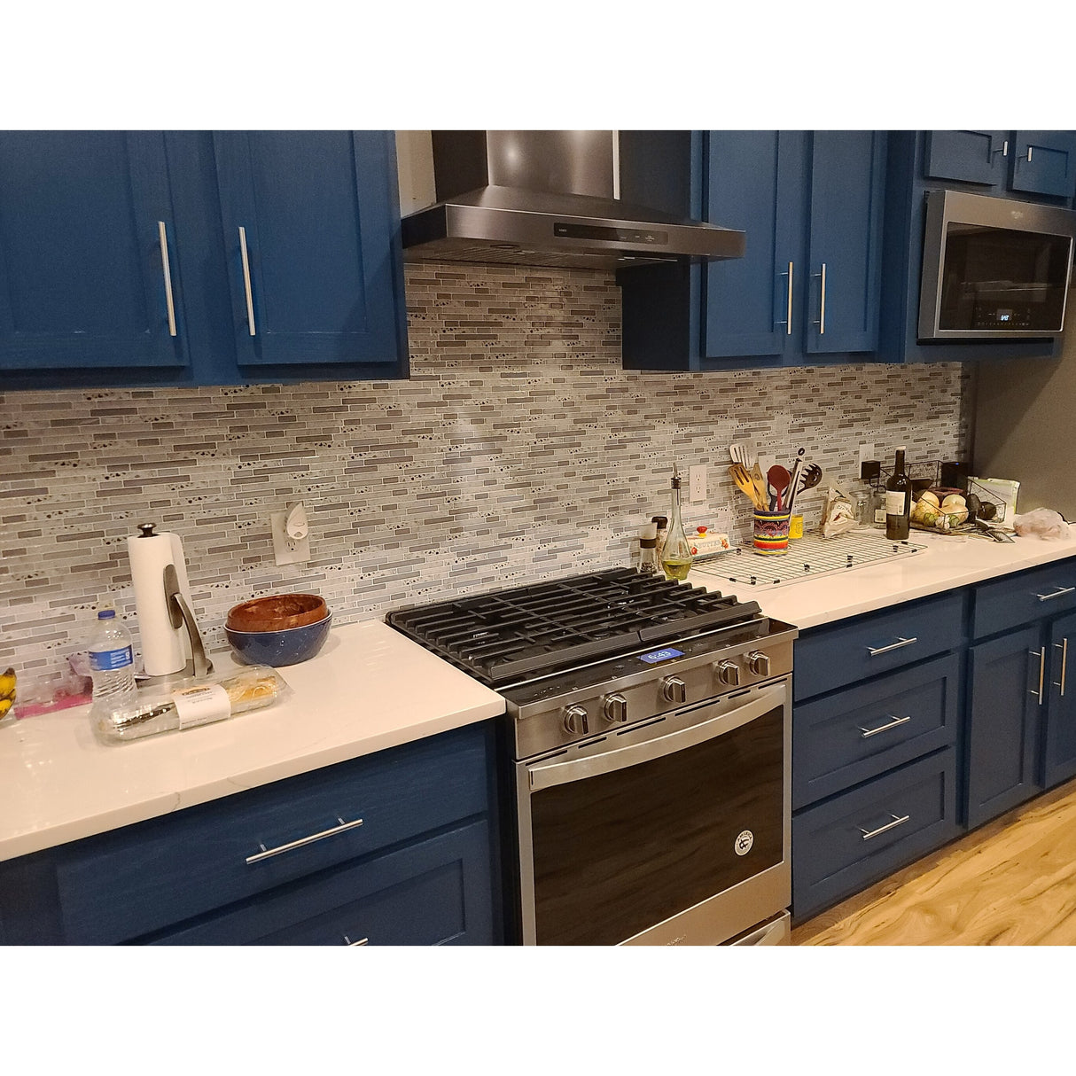 Art3d Peel and Stick Kitchen Backsplash Self-adhesive Wall Tile Stone, 10 Sheets