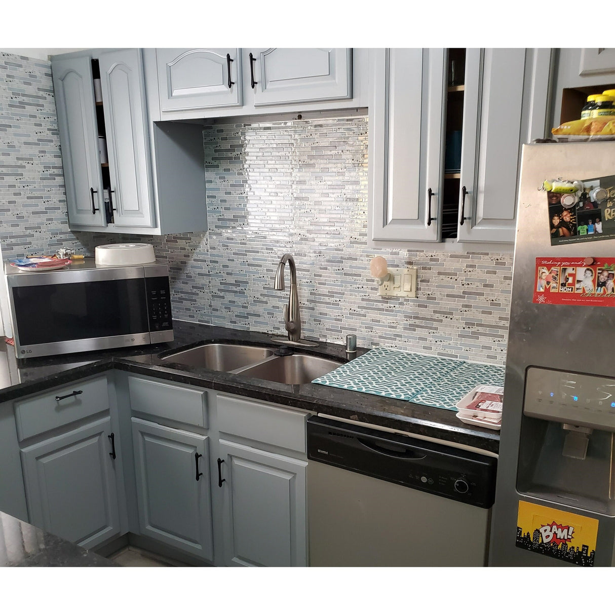 Art3d Peel and Stick Kitchen Backsplash Self-adhesive Wall Tile Stone, 10 Sheets