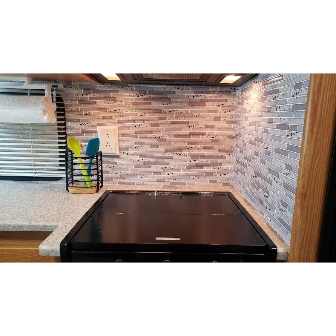 Art3d Peel and Stick Kitchen Backsplash Self-adhesive Wall Tile Stone, 10 Sheets