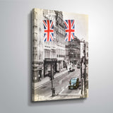ArtWall Daniel Stein 'London Street Scene' Gallery Wrapped Canvas - Grey