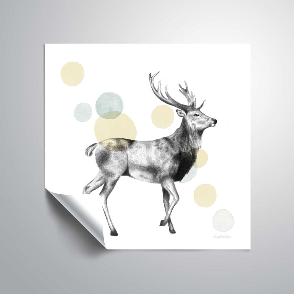 ArtWall Lamai McCartan 'Sketchbook Lodge Stag Neurtal' Removable Wall Art