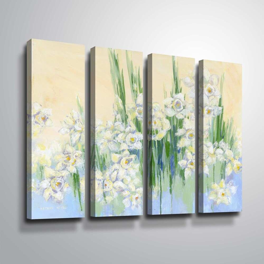 ArtWall Nathan Neven 'Finding Myself' 4 Piece Gallery Wrapped Canvas Staggered Set - White