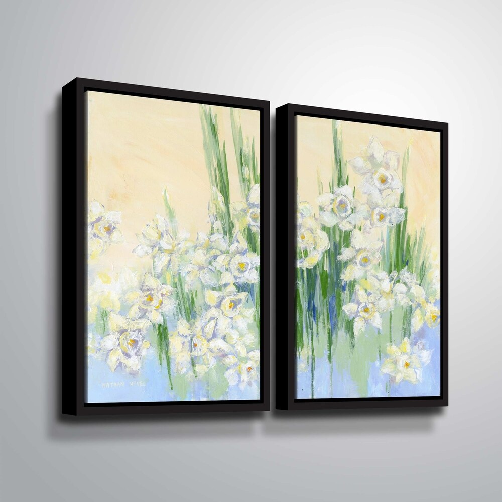 ArtWall Nathan Neven 'Finding Myself' 4 Piece Gallery Wrapped Canvas Staggered Set - White