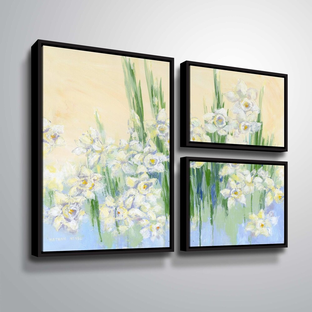 ArtWall Nathan Neven 'Finding Myself' 4 Piece Gallery Wrapped Canvas Staggered Set - White