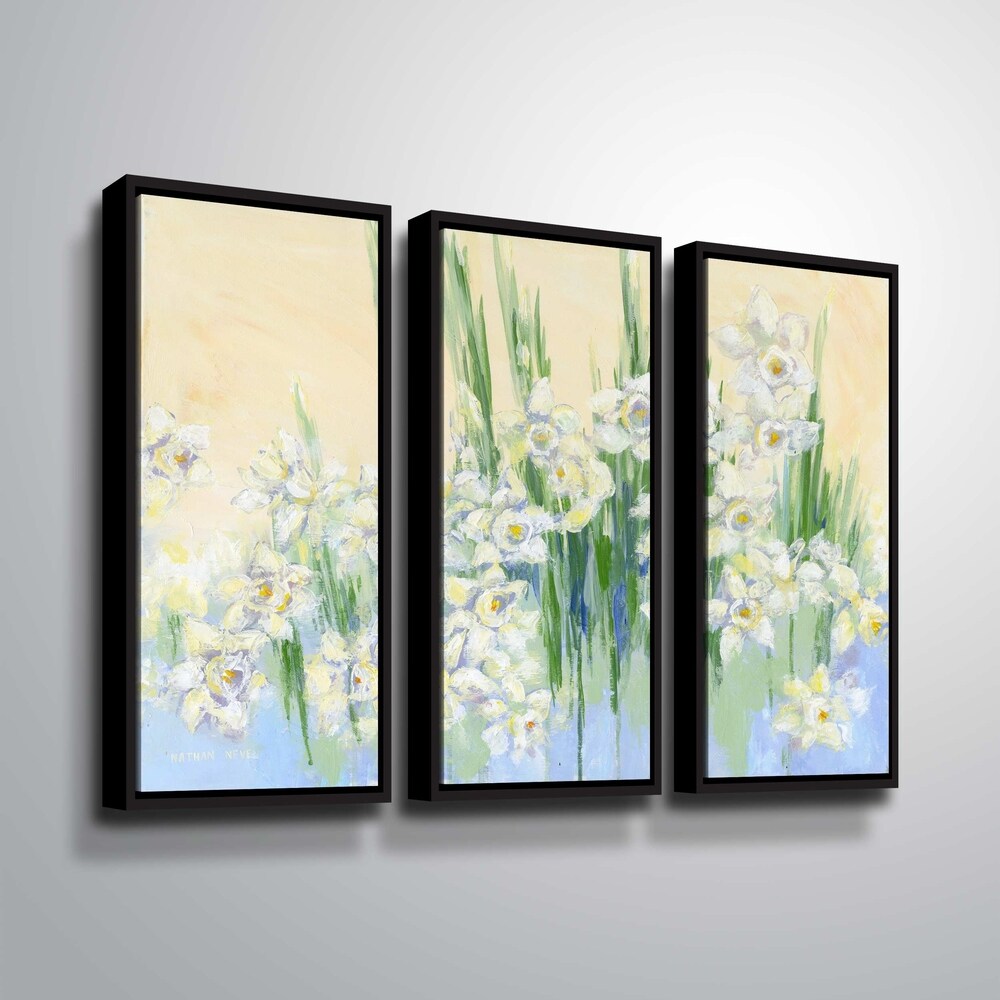ArtWall Nathan Neven 'Finding Myself' 4 Piece Gallery Wrapped Canvas Staggered Set - White