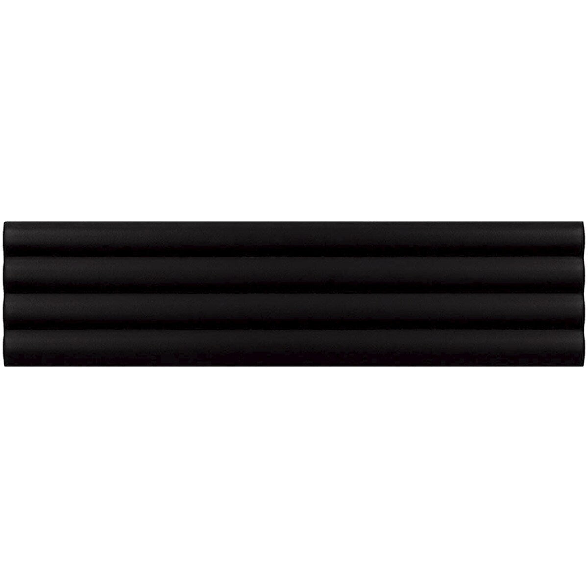 Apollo tile 2" x 8" Arte Matte Black Ceramic Tile (4.1 sq ft/case) - 38 Pack