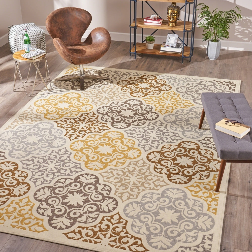 Arte Indoor Floral Area Rug by Christopher Knight Home - 7'10 x 10'10