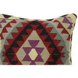 Arthur Red/Black Hand-Woven Kilim Throw Pillow - 1'9 x 1'10