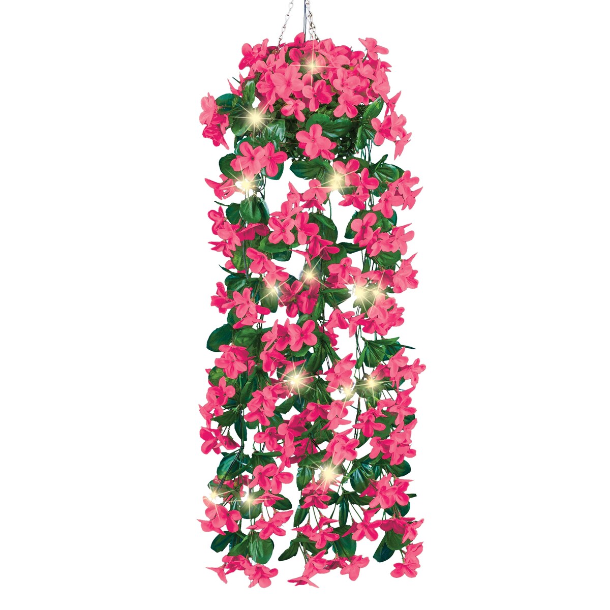 Artificial Solar Hanging Primrose Blossoms - 43.3 x 43.3 x 6.7