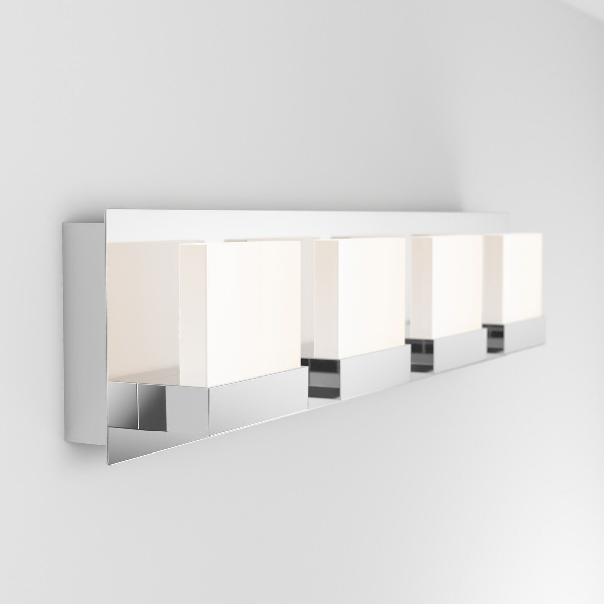 Artika Frosted cube 4 Modern Bathroom Vanity Light Fixture, Chrome