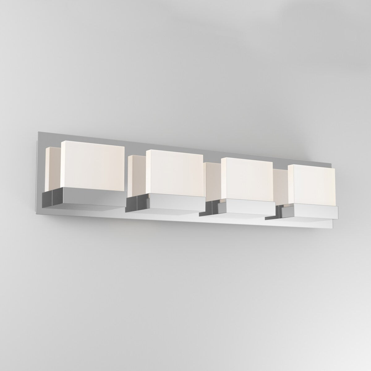 Artika Frosted cube 4 Modern Bathroom Vanity Light Fixture, Chrome