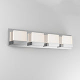Artika Frosted cube 4 Modern Bathroom Vanity Light Fixture, Chrome