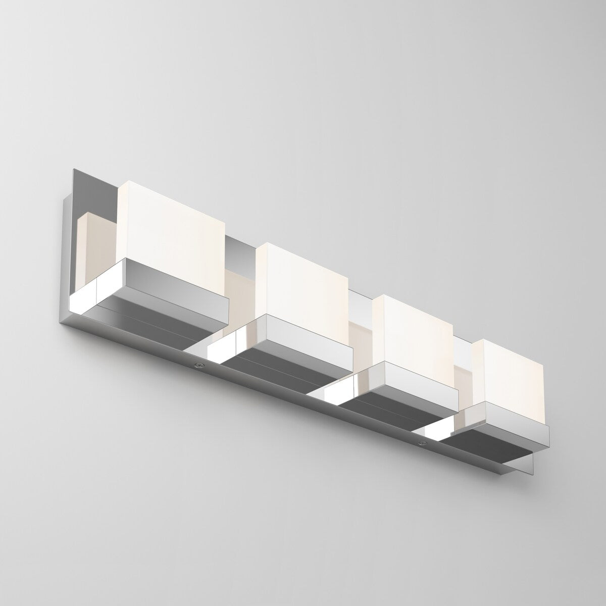 Artika Frosted cube 4 Modern Bathroom Vanity Light Fixture, Chrome