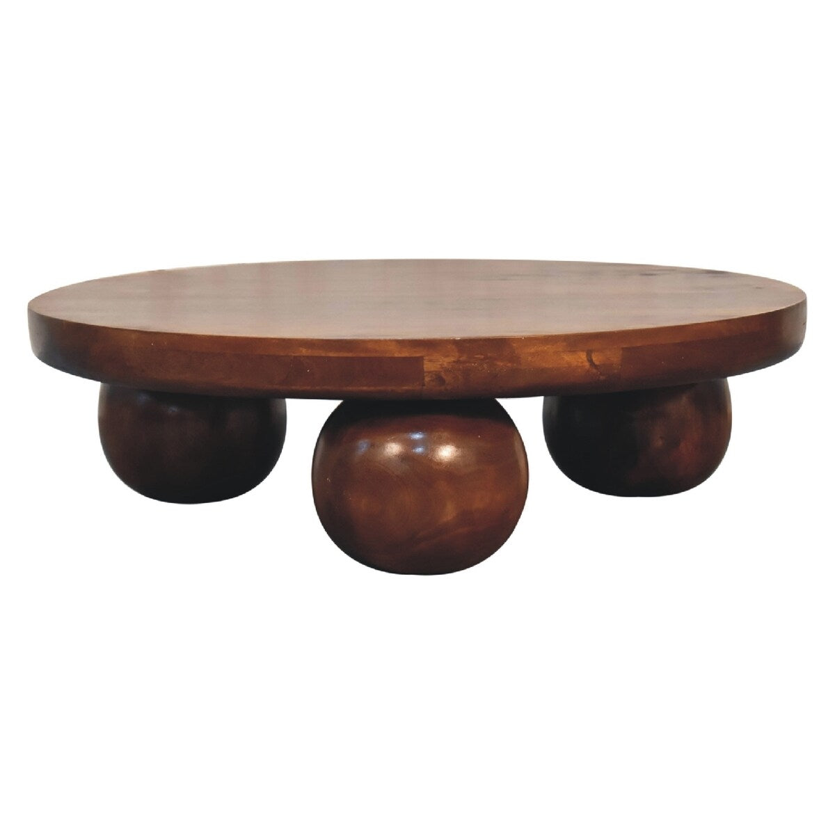 Artisan Furniture Solid Wood Chestnut Central Ball Table