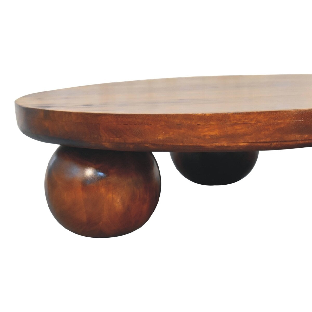 Artisan Furniture Solid Wood Chestnut Central Ball Table
