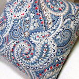 Artisan Pillows 18-inch Indoor/Outdoor Geometric Paisley in Blue Red - Pillow Cover Only (Set of 2)
