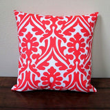 Artisan Pillows 18-inch Indoor/Outdoor Modern Geometric Damask in Orange or Navy Blue - Pillow Cover Only (Set of 2)