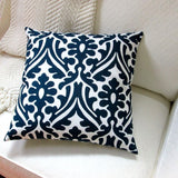 Artisan Pillows 18-inch Indoor/Outdoor Modern Geometric Damask in Orange or Navy Blue - Pillow Cover Only (Set of 2)