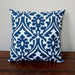 Artisan Pillows 18-inch Indoor/Outdoor Modern Geometric Damask in Orange or Navy Blue - Pillow Cover Only (Set of 2)
