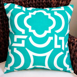 Artisan Pillows Indoor/ Outdoor 18-inch Teal Modern Geometric Coastal Decor Throw Pillow (Set of 2)