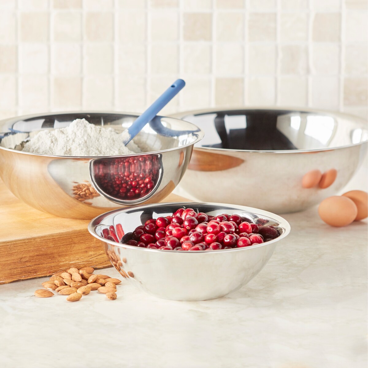 Artisan 3-Piece Stainless Steel Mixing Bowl Set