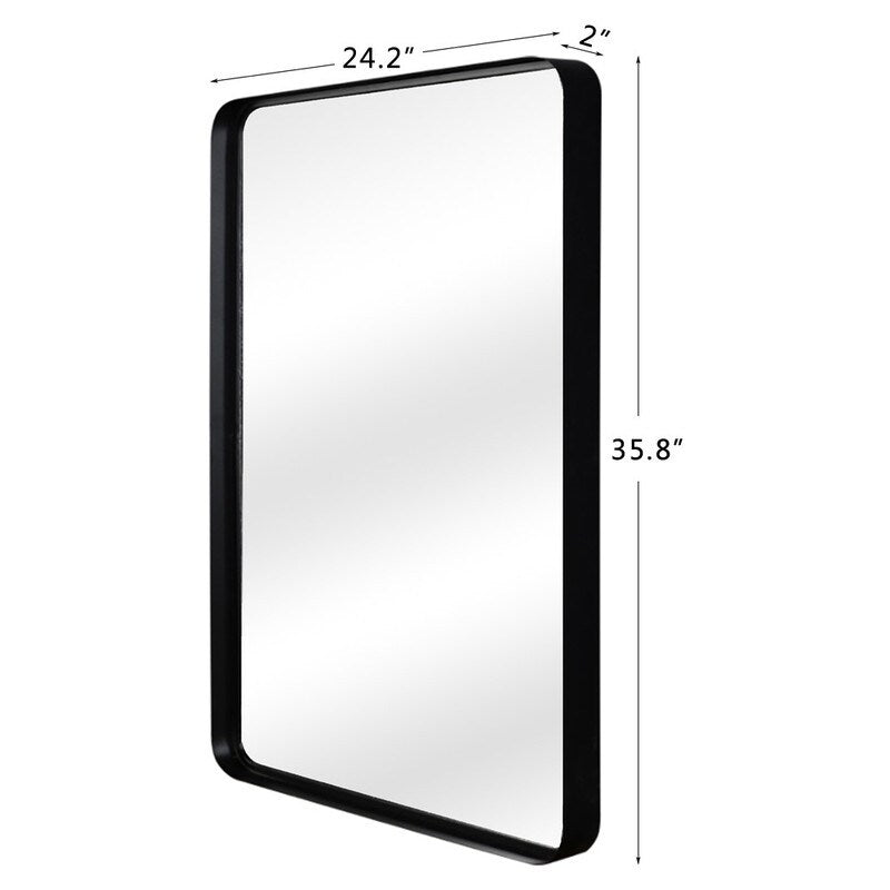 Artisasset 35.8 Inch Wrought Iron Wall-Mounted Flat Mirror