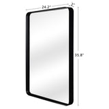 Artisasset 35.8 Inch Wrought Iron Wall-Mounted Flat Mirror