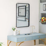 Artisasset 35.8 Inch Wrought Iron Wall-Mounted Flat Mirror