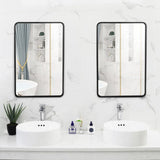 Artisasset 35.8 Inch Wrought Iron Wall-Mounted Flat Mirror