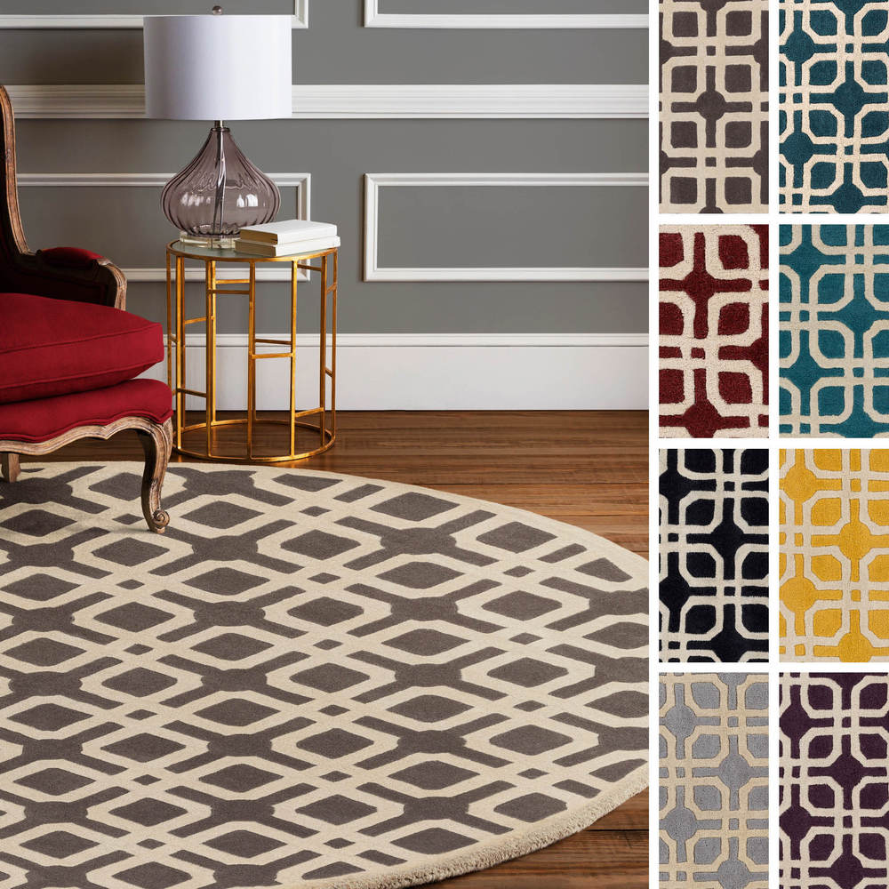 Hand-Tufted Brigg Crosshatched Wool Rug