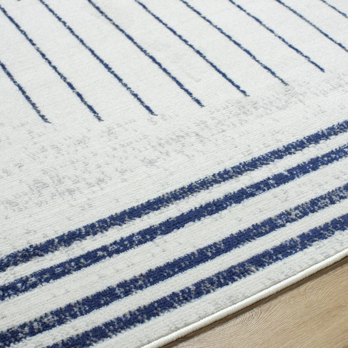 Livabliss Joel Mod Black/Ivory Ombre Geometric Striped Area Rug