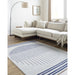 Livabliss Joel Mod Black/Ivory Ombre Geometric Striped Area Rug