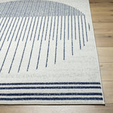 Livabliss Joel Mod Black/Ivory Ombre Geometric Striped Area Rug